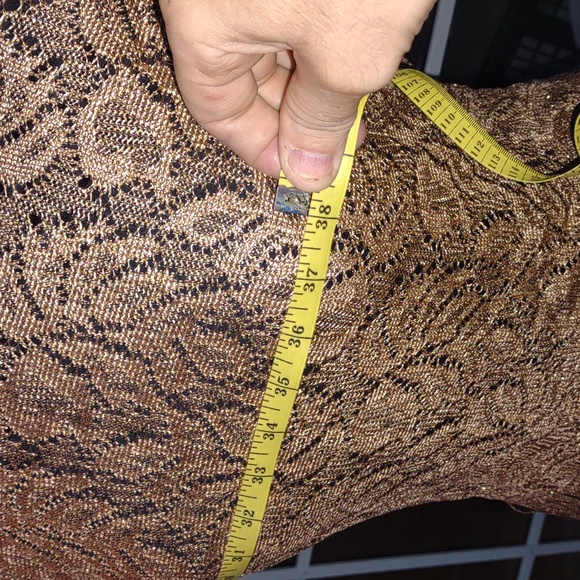 ๐ VINTAGE ๐ SHERI MARTIN NY Gold Flapper Style Dress - Picture 16 of 16